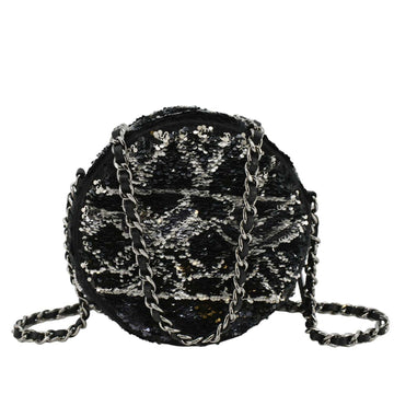 Pearl Street Bags Chanel Round Tweed Clutch Crossbody Bag Black