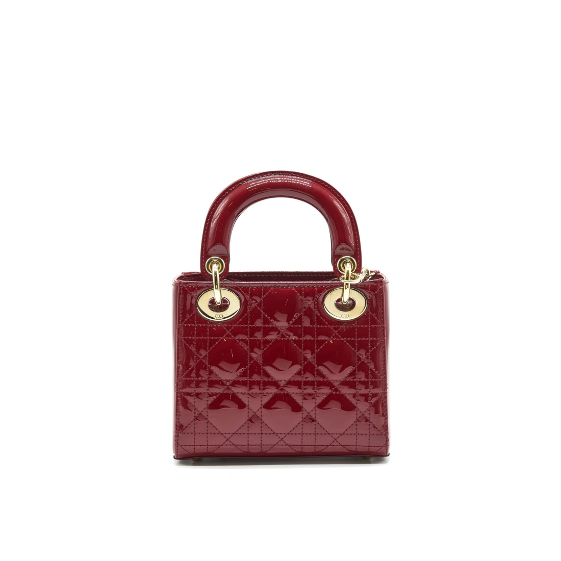 Top quality Dior Mini Lady Top quality Dior Patent Leather Red