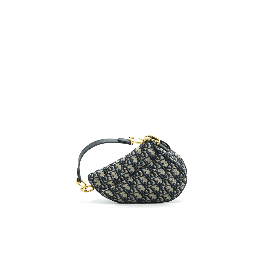 Top quality Dior Mini Saddle Bag Blue Oblique Jacquard