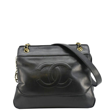Pearl Street Bags Chanel  CC Lambskin Leather Chain Shopping Tote Bag Bag Black