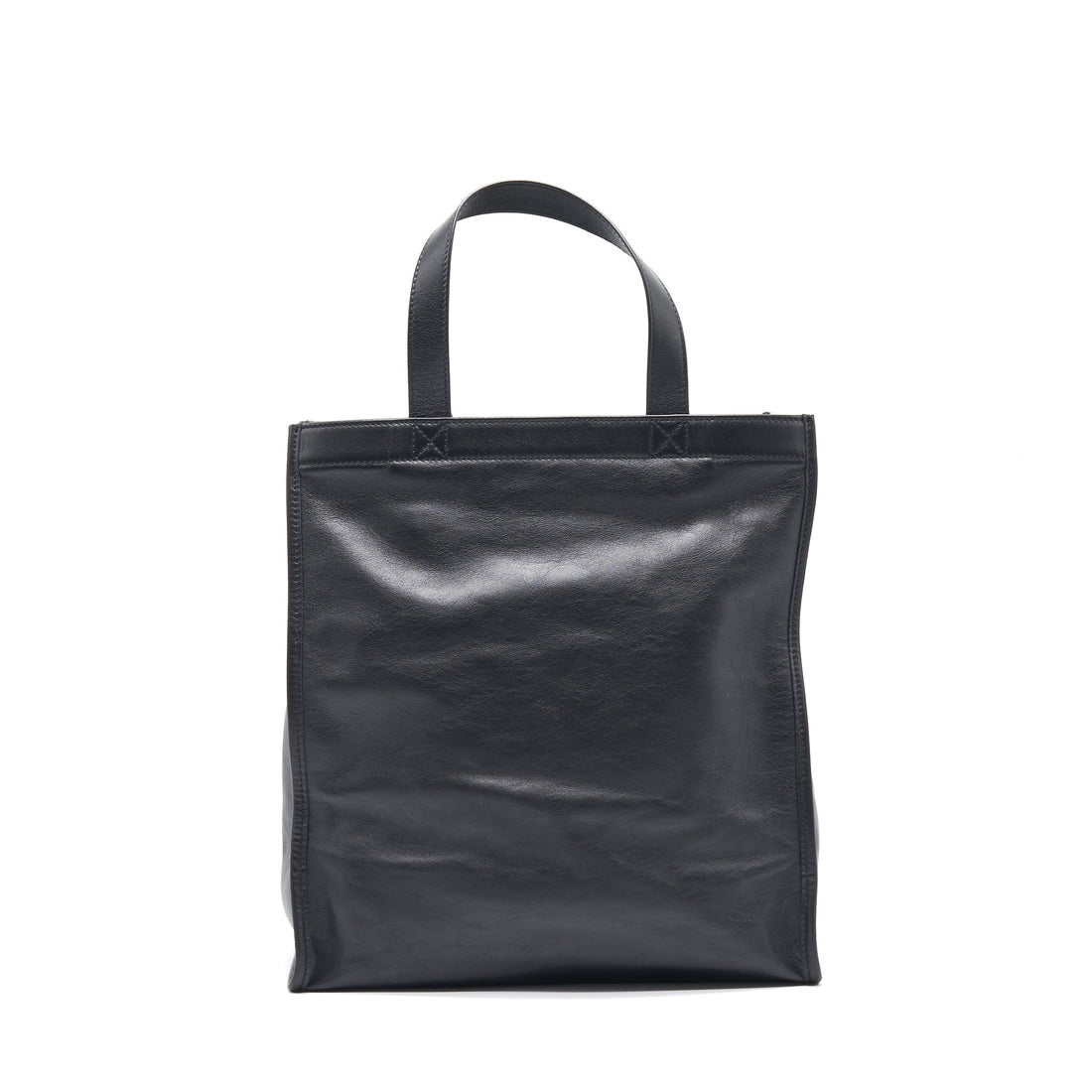 Balenciaga Kitten Print Leather Tote Bag