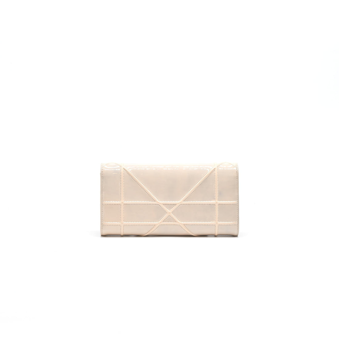 Top quality Dior Top quality Diorama Wallet on Chain patent leather beige