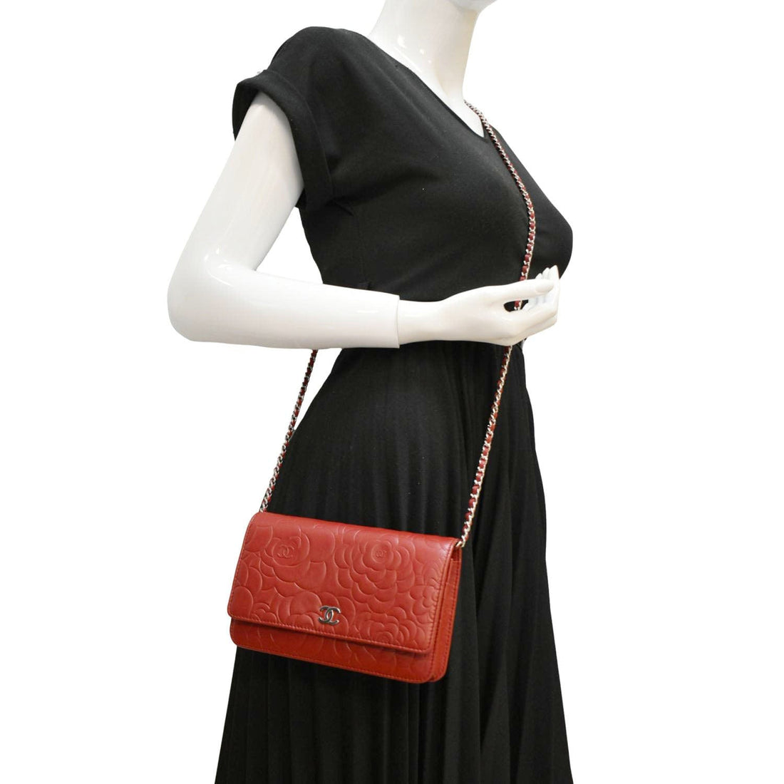 Pearl Street Bags Chanel Camellia Wallet On Chain Leather Crossbody Bag Red
