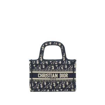 Top quality Dior mini book Tote Bag in blue Oblique