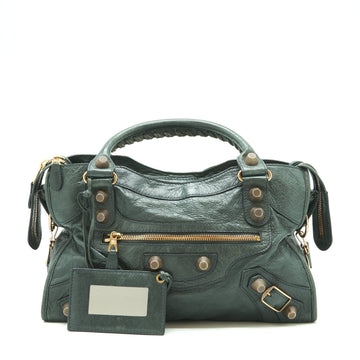 Balenciaga Tote Bag Dark Grey with Giant stud hardware