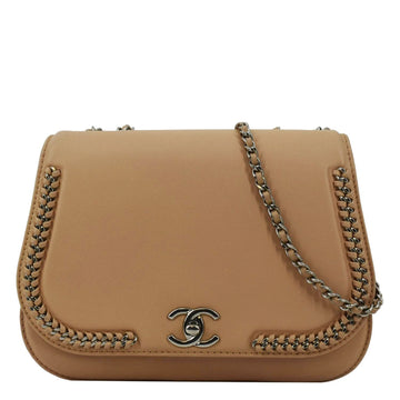 Pearl Street Bags Chanel Braided Chic Flap Small Leather Shoulder Bag Light Beige
