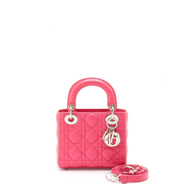 Top quality Dior Mini Lady Top quality Dior Lambskin Pink