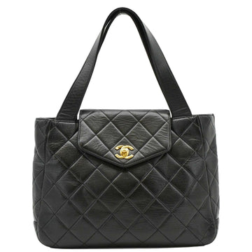 Pearl Street Bags Chanel Classic Flap  Quilted Leather Tote Bag Black