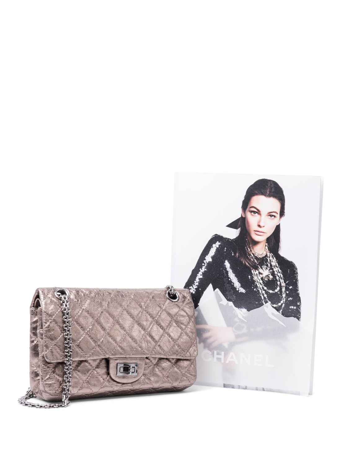 Chanel 2.55 Leather Reissue Medium Double Flap Bag Taupe