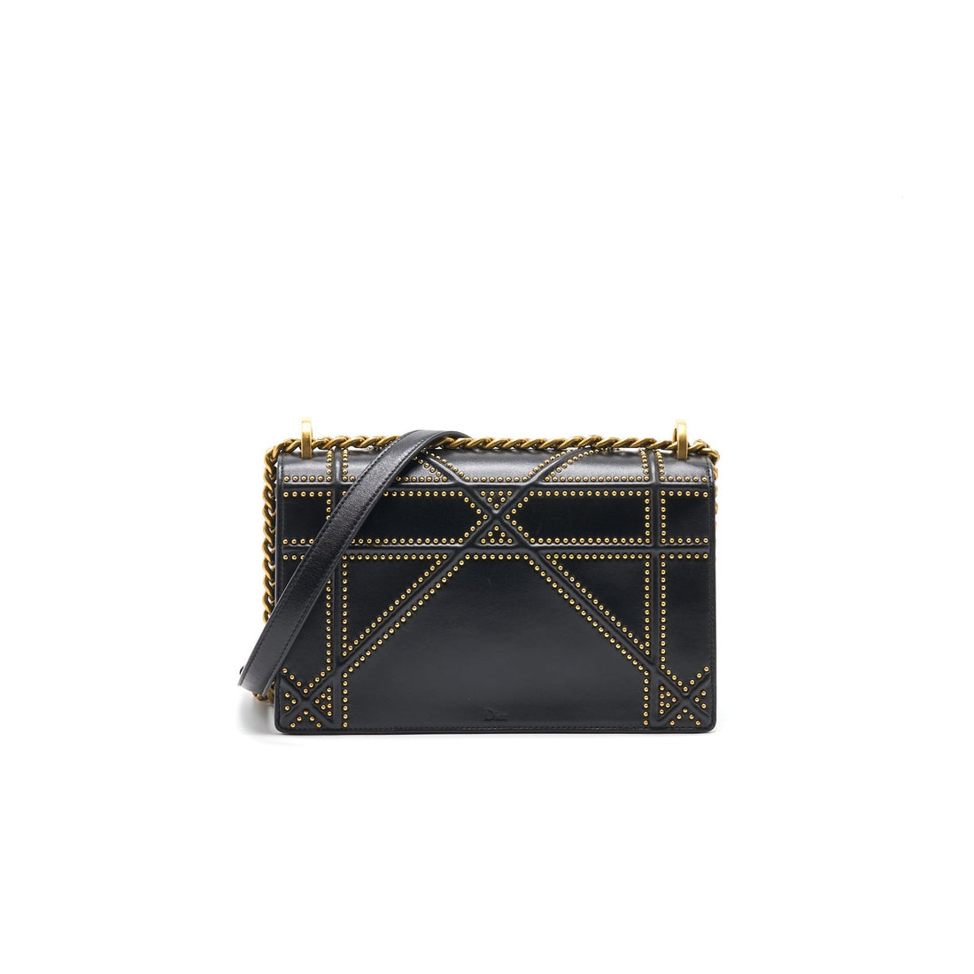 Top quality Dior Top quality Diorama Bag in Studded Lambskin Black
