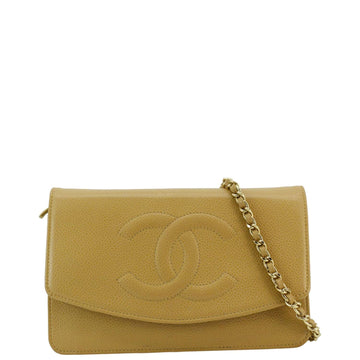 Pearl Street Bags Chanel Timeless Caviar Leather Wallet On Chain Clutch Crossbody Bag Beige