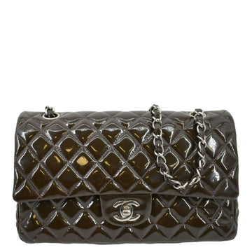 Chanel Classic Medium Double Flap  Leather Shoulder Bag Dark Brown