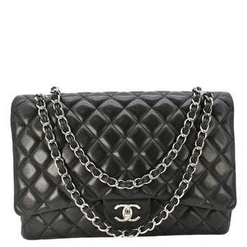 Pearl Street Bags Chanel Classic Double Flap Quilted Leather Crossbody Bag Black