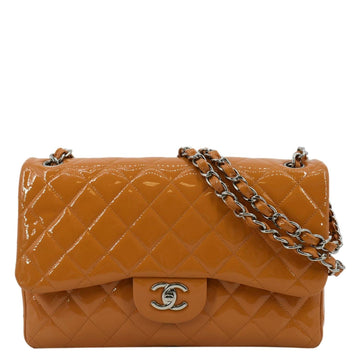 Pearl Street Bags Chanel Classic Jumbo Double Flap Quilted Leather Shoulder Bag Orange