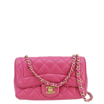 Pearl Street Bags Chanel Chic Flap Quilted Lambskin Leather Crossbody Bag Pink