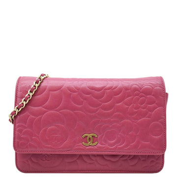 Pearl Street Bags Chanel Camellia Wallet On Chain Leather Crossbody Bag Fuchsia