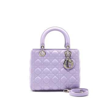 CHRISTIAN Top quality Dior LADY Top quality Dior MEDIUM BAG LAVENDER PURPLE