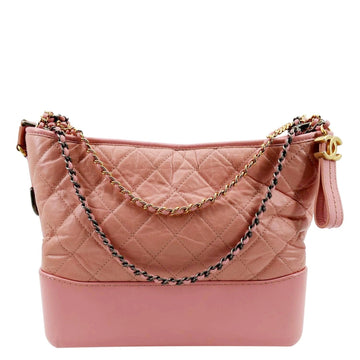 Pearl Street Bags Chanel Gabrielle Medium Aged Calfskin Leather Shoulder Bag Pink