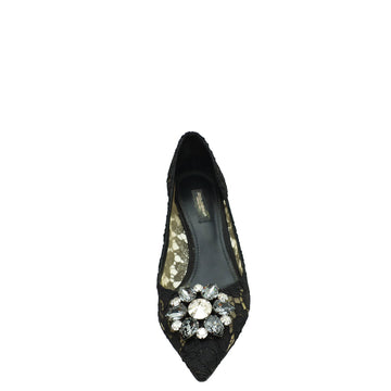 Dolce & Gabbana Black Lace Bellucci Pump 37