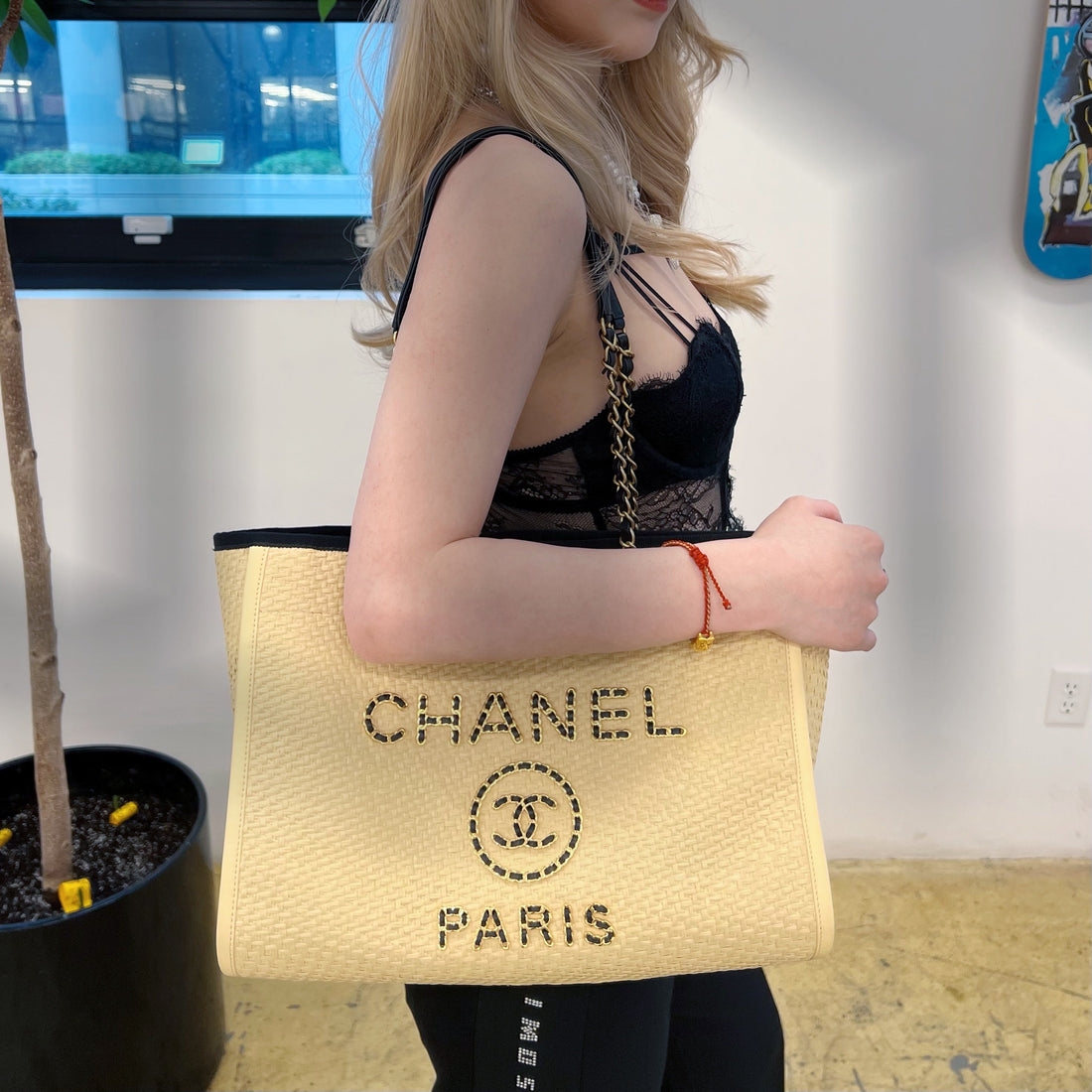 Chanel Chain Nattia Deauville Tote