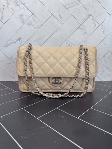 Chanel Beige Caviar Leather French Rivera