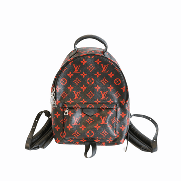 Louis-Vuitton Palm Springs Backpack PM in infrarouge monogram leather