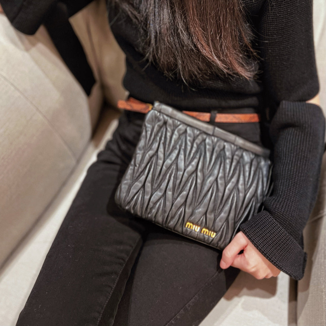 Miu Miu Matelasse clutch TWS