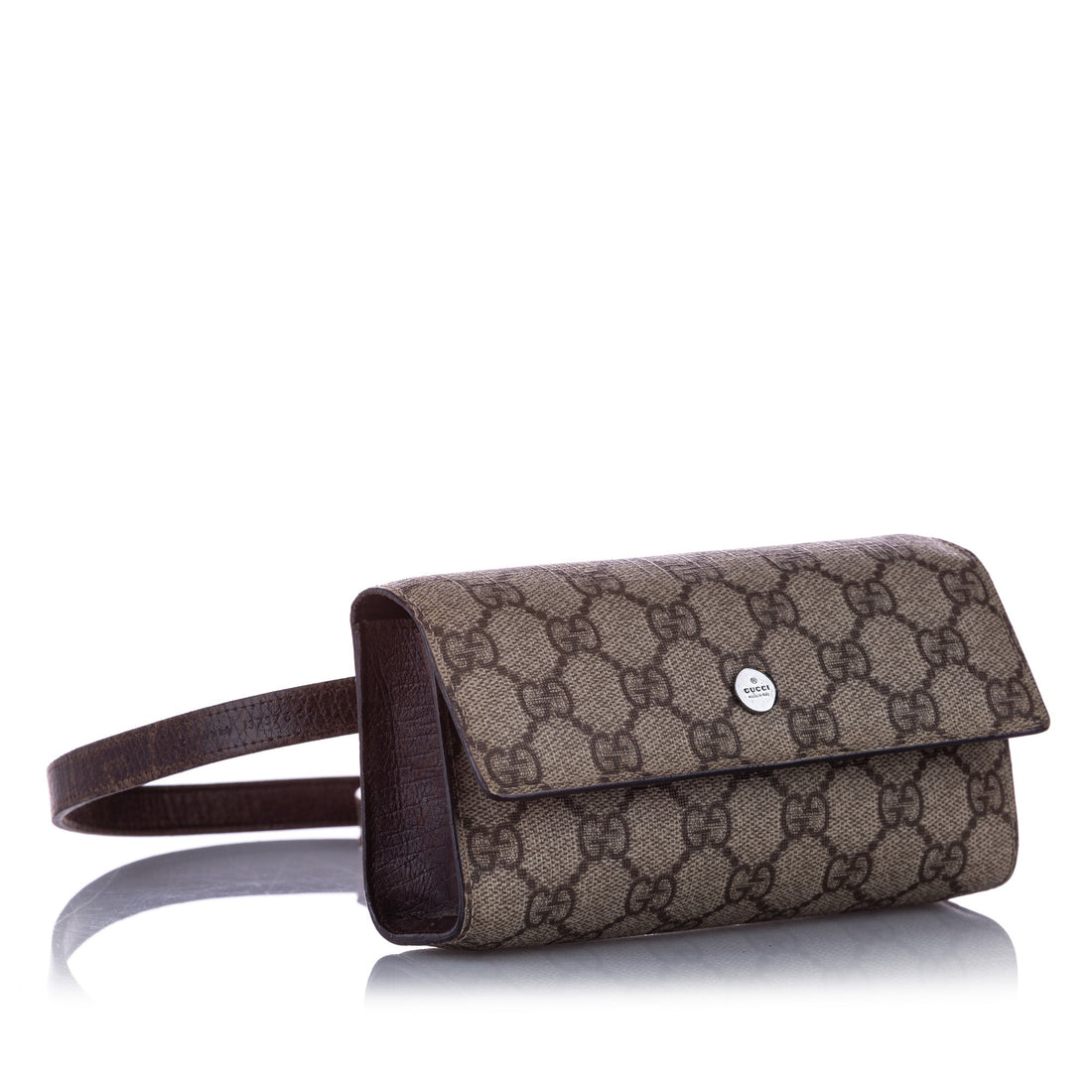 Gucci GG Supreme Belt Bag Brown SHW