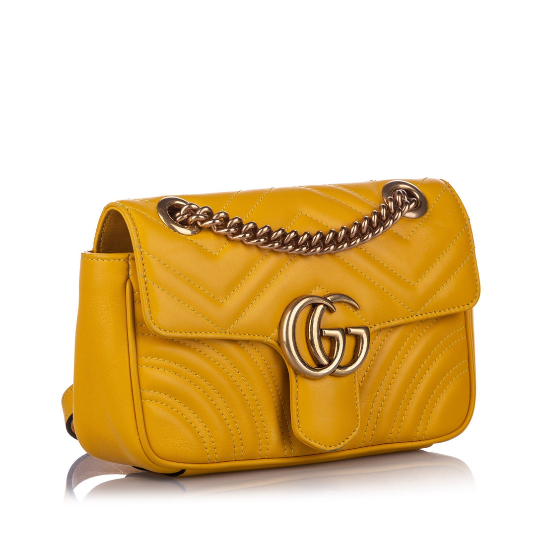 Gucci Mini GG Marmont QuiltedLeather Crossbody Bag