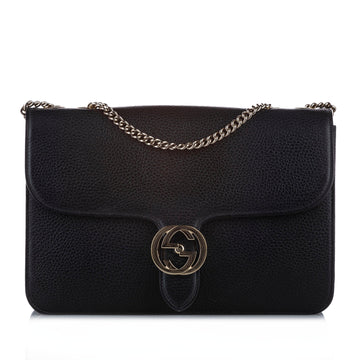 Gucci Interlocking G Chain Crossbody Black