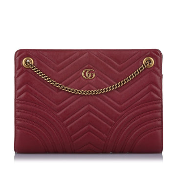 Gucci GG Marmont Leather Crossbody Bag Red