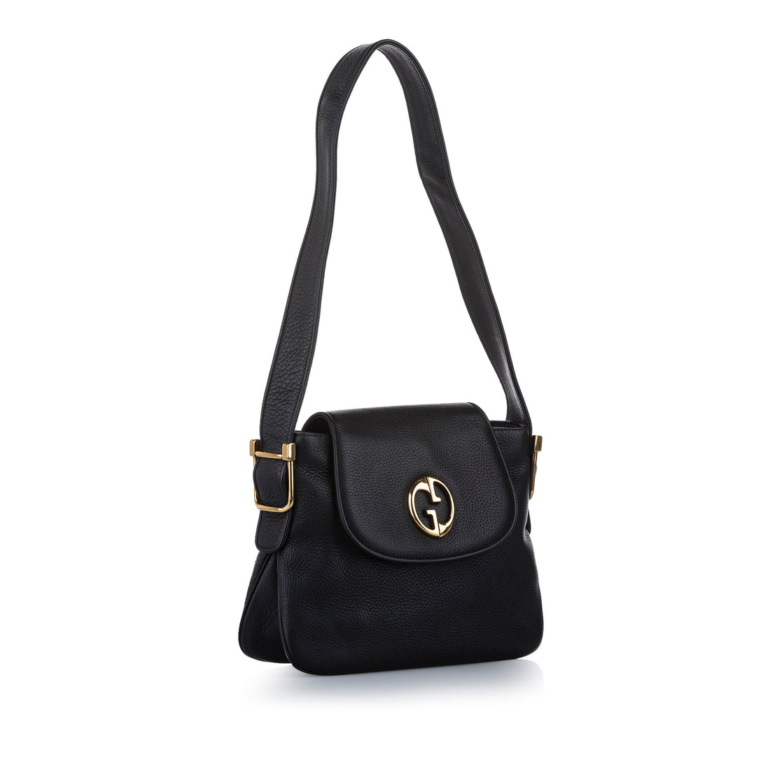 Gucci 1973 Leather Shoulder Bag Black