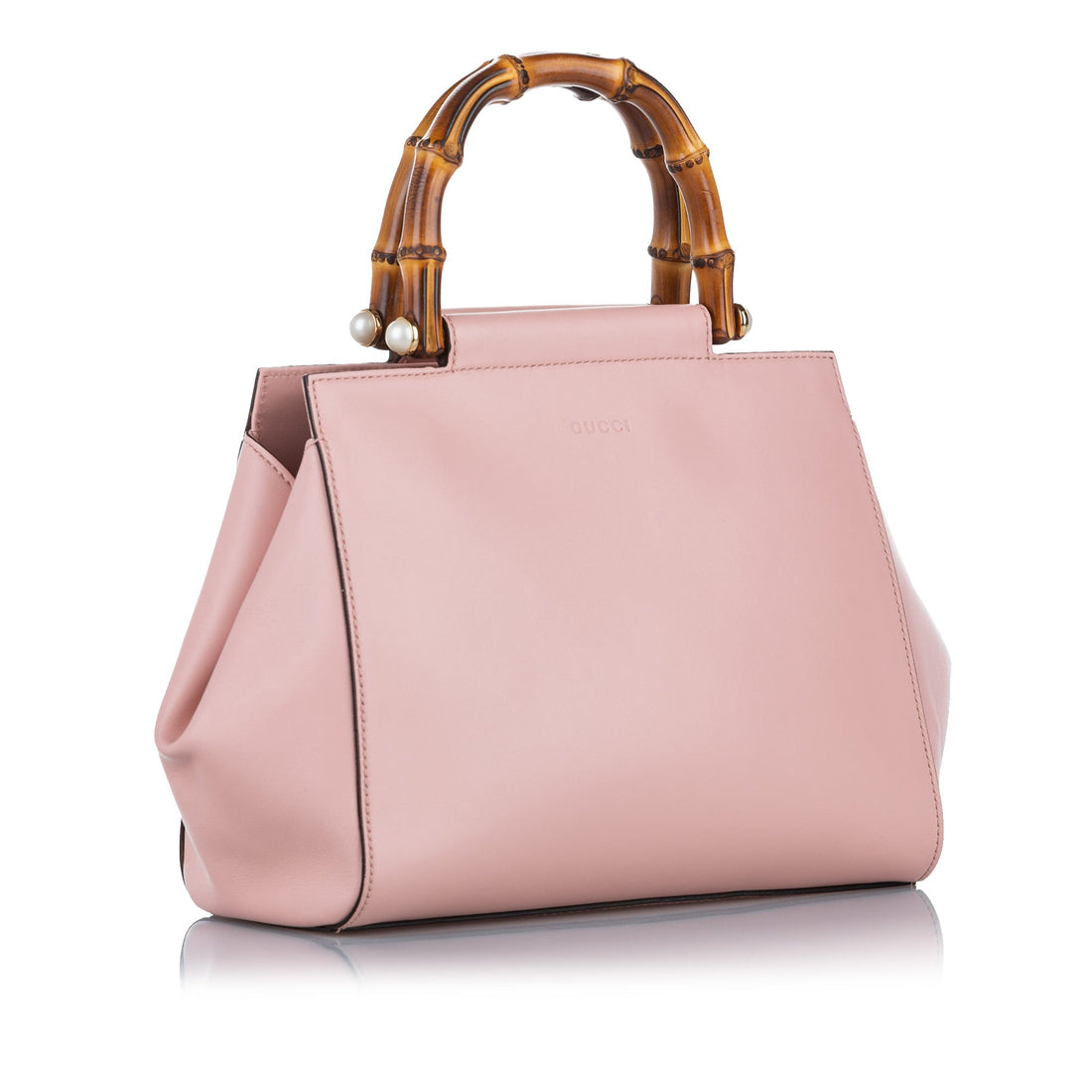 Gucci Bamboo Nymphaea Satchel in Pink