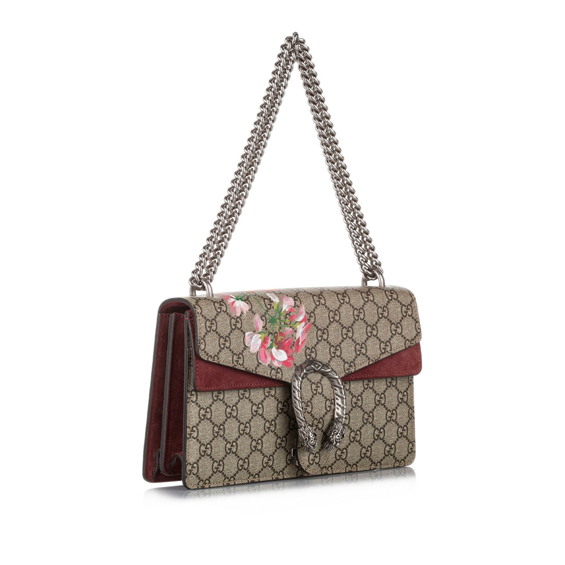 Gucci Small GG Supreme Blooms Dionysus Shoulder Bag Brown