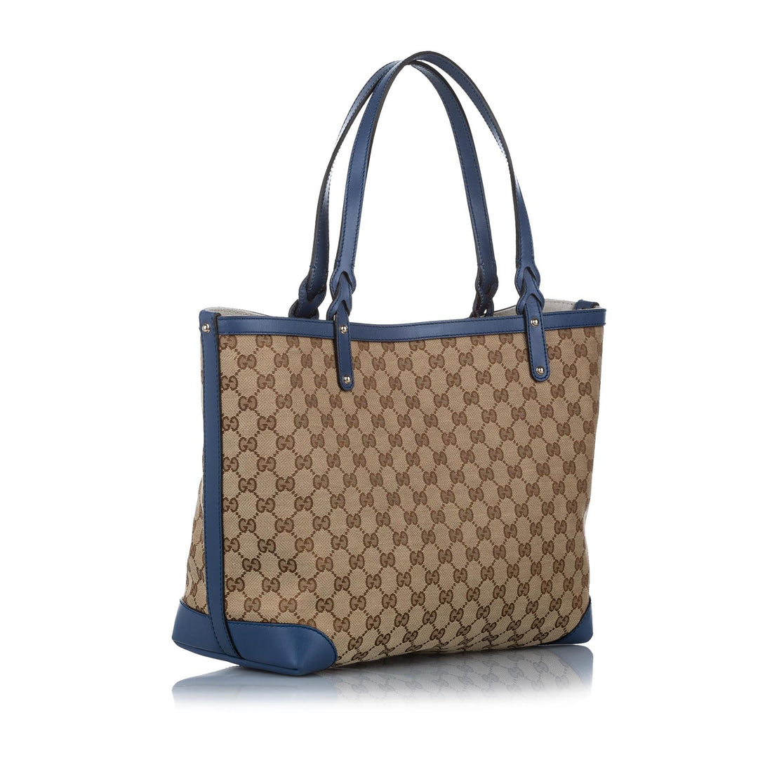 Gucci GG Canvas Craft Tote Bag Brown