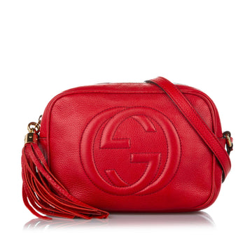 Gucci Soho Disco Leather Crossbody Bag Red