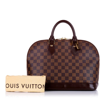 Louis-Vuitton Louis Vuitton Damier Ebene Alma PM Brown