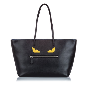 Fendi Black Others Leather Medium Roll Monster Tote Italy