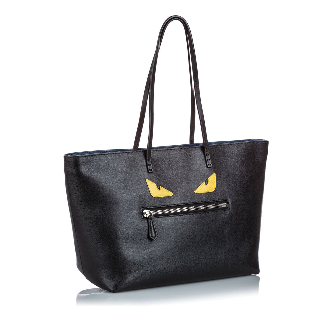 Fendi Black Others Leather Medium Roll Monster Tote Italy