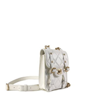 CHANEL Mini Quilted CalBNkin City School Flap Satchel