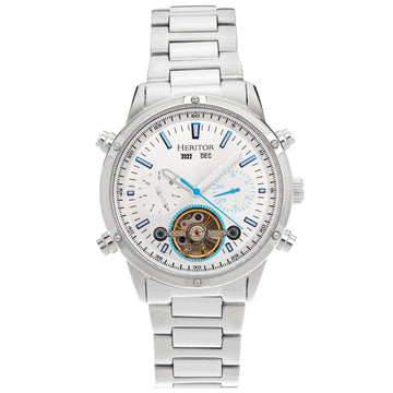 Heritor Automatic Wilhelm Semi-Skeleton Bracelet Watch w/Day/Date