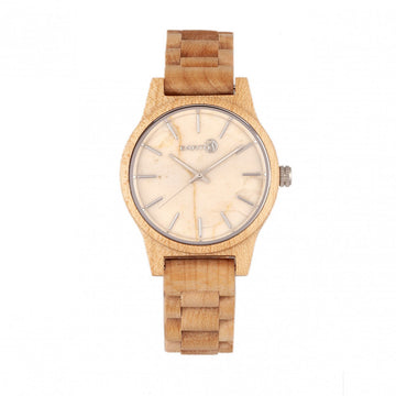 Earth Wood Tuckahoe Marble-Dial Bracelet Watch