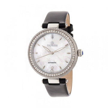 Empress Louise Automatic MOP Leather-Band Watch