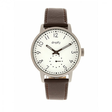 Simplify The 3400 Leather-Band Watch