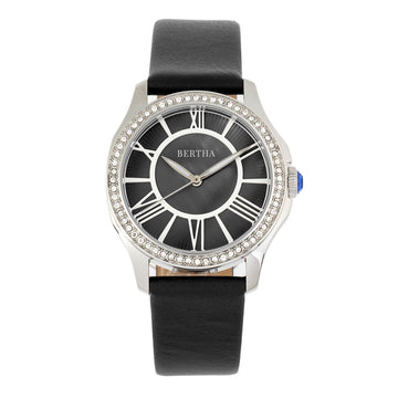 Bertha Donna Mother-of-Pearl Leather-Band Watch