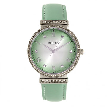 Bertha Allison Leather-Band Watch