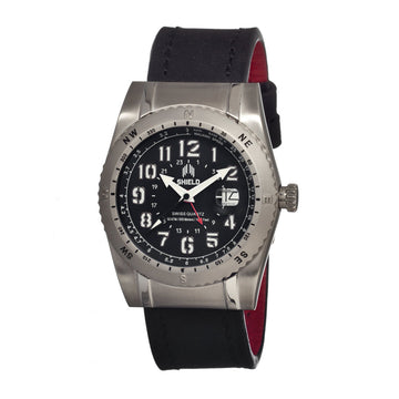 Shield Nuno Leather-Band Swiss Men's Diver Watch