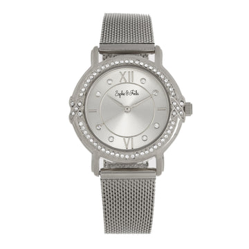 Sophie and Freda Reno Bracelet Watch w/Swarovski Crystals