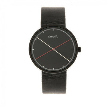 Simplify The 4100 Leather-Band Watch