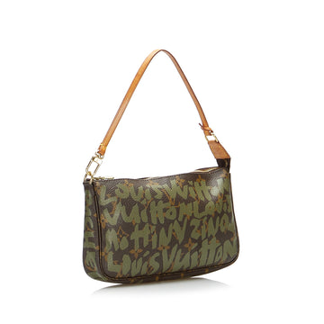 Louis Vuitton x Stephen Spro Pochette Accessoires Green Graffiti Monogram Canvas